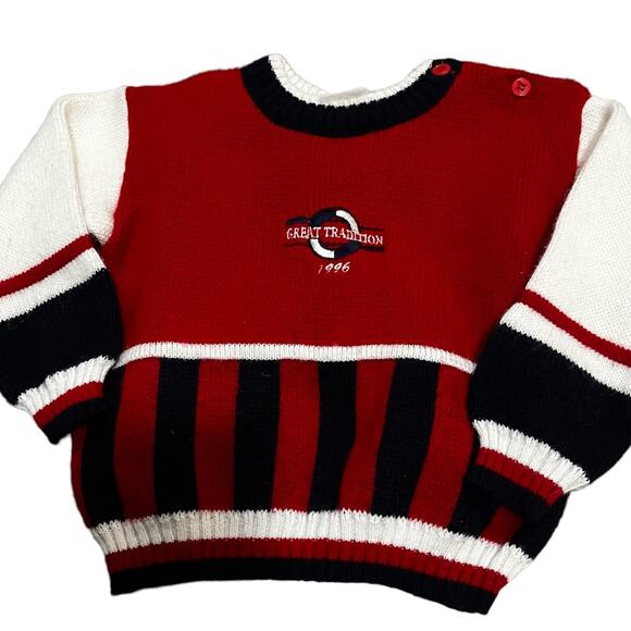 Vtg Sweater Bundle Nautical and Academia Striped Cable Knit Grandpa Sweater - Picture 7 of 10